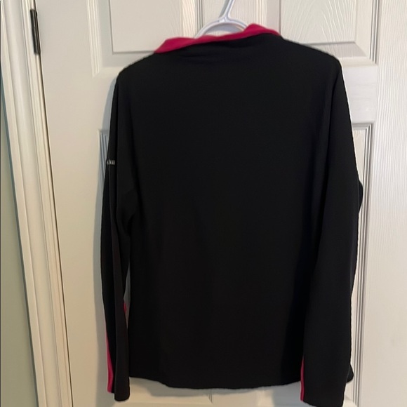 Host Pick! Colombia EUC XL Black and Pink Quarter-Zip Pullover - Picture 4 of 5